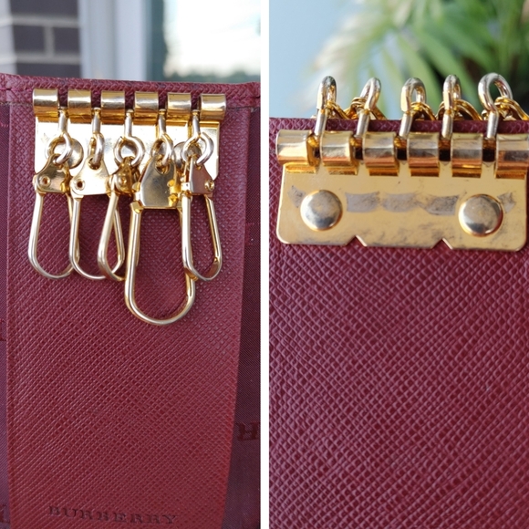 Burberry Check Print Canvas Leather Keyholder - Picture 4 of 14
